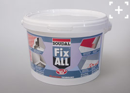 Fix ALL Floor & Wall
ist ein neutraler, inkomponentiger, dauerelastischer Flächenklebstoff auf Basis von Hybrid–Polymer. 