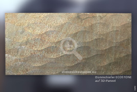 StoneslikeStones-Dünnschiefer ECOSTONE auf 3D-Paneel - 04078