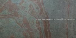 StoneslikeStones-Dünnschiefer: Buntschiefer-Steinfurnier Molto Rosa LB 1500 - 1,22 x 0,61 m