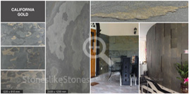 StoneslikeStones-Dünnschiefer: Buntschiefer-Steinfurnier California Gold LB 1100 - 1,22 x 0,61 m