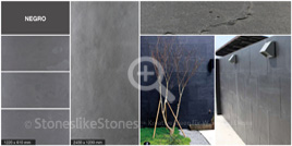 StoneslikeStones-Dünnschiefer: Buntschiefer-Steinfurnier Negro LB 1900 - 1,22 x 0,61 m