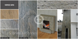 StoneslikeStones-Dünnschiefer: Glimmerschiefer-Steinfurnier Verde Gris LG 2700 - 1,22 x 0,61 m