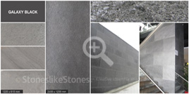StoneslikeStones-Dünnschiefer: Glimmerschiefer-Steinfurnier Galaxy Black LG 2900 - 1,22 x 0,61 m