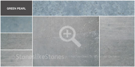 StoneslikeStones-Dünnschiefer: Steinfurnier Green Pearl LG 3200 - 1,22 x 0,61 m