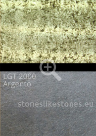 Transluzenter Dünnschiefer: Steinfurnier transluzent LGT 2000 Argento - 1,22 x 0,61 m, Sonderformate bitte erfragen