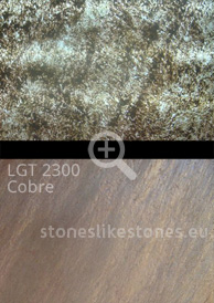 Transluzenter Dünnschiefer: Steinfurnier transluzent LGT 2300 Cobre - 1,22 x 0,61 m, Sonderformate bitte erfragen