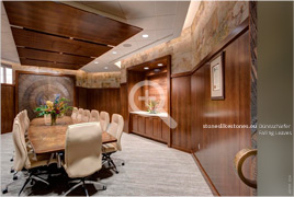 Konferenzraum einer Bank mit Dünnschiefer FALLING LEAVES - USA - StoneslikeStones-Abb. 407-01