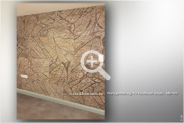 Raumdesign mit Dünnschiefer RAINFOREST BROWN MARMOR - StoneslikeStones-Abb. 513-01