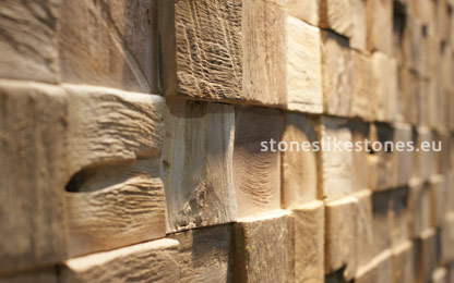 StoneslikeStones Mosaikholz Teak Hawaii Detail
