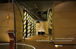 Loft-Ambiente in der Gastronomie mit MSD-Steinpaneel Beton - Hotel Shangi-La in Nanjing 34265
