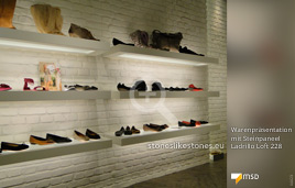 Ladenbau mit MSD-Steinpaneel Ladrillo Loft von StoneslikeStones – 04023