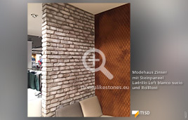 Modehaus Zinser mit MSD-Steinpaneel Ladrillo Loft sucio - 10227