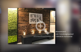 StoneslikeStones – MSD-Holzdesignpaneel TRAVIESA - Wand auf einem Messestand – 02432