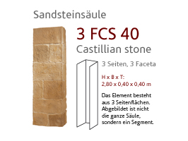 MSD-Kunststeinsäule von StoneslikeStones, Sandsteindesign, erdfarben – Best.-Nr. 3 FCS 40