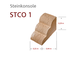 MSD-Kunststeinkonsole, kastilisch Sandsteindesign – Best.-Mr. STCO 1