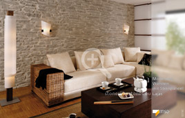 Stilvolles Ambiente mit dem Steinpaneel Lajas 257 von StoneslikeStones – Abb. Wohndesign 02730