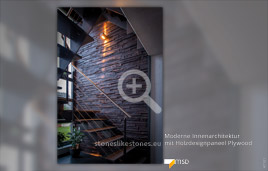 Treppenhaus mit dem MSD-Holzdesignpaneel Plywood von StoneslikeStones – 47101