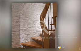 Treppenhaus mit MSD-Steinpaneel Lascas von StoneslikeStones – 80513